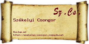 Székelyi Csongor névjegykártya