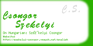 csongor szekelyi business card